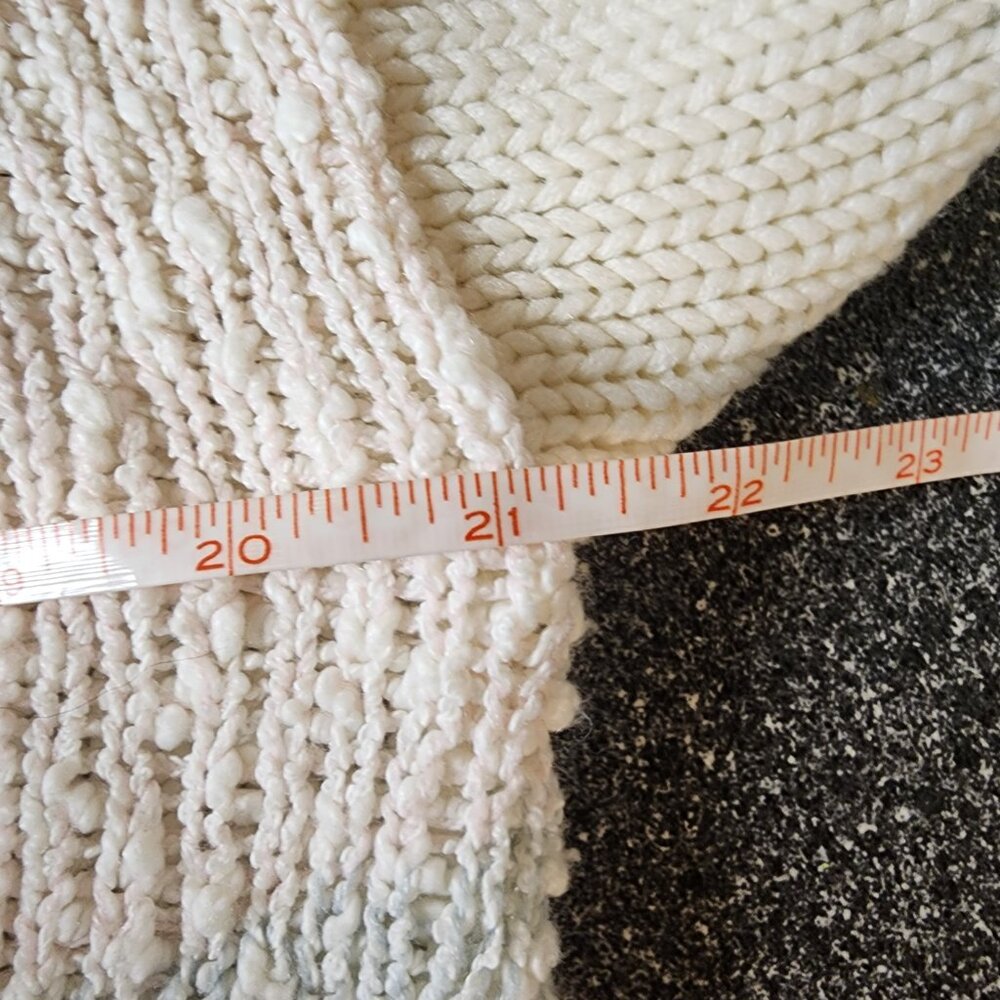 Vintage 80s Pastel Bobble Knit Sweater Acrylic W Sz L Retro Cottagecore grandma - Picture 8 of 9
